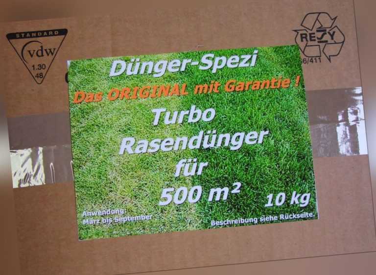 TURBO Rasendünger das Original Dünger für 500m² Langzeitwirkung NEU +1kg Gratis