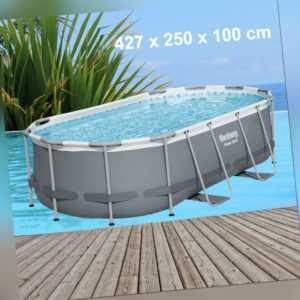 Poolfolie Bestway 427x250x100cm Pool Power Steel mit Rahmen Ersatz Swimming