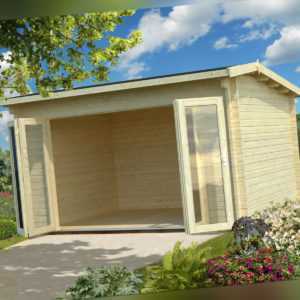 Gartenhaus Ines 1 Blockhaus 410 x 320 cm Gerätehaus Schuppen 44 mm Holzhaus