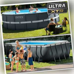INTEX Komplettset Ultra XTR Frame Pool mit Sandfilteranlage Schwimmbecken