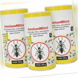 21,32 €/kg 3x Ameisenmittel mit Köder je 250g, Streu- und Gießmittel Ameisengift