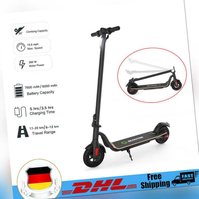 Elektro Scooter 250W Escooter Roller Elektroroller Faltbar Aluminium E-Scooter