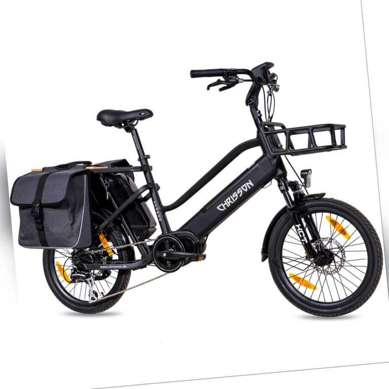 20 Zoll E-Bike E-Lastenrad CHRISSON eCARGO 749Wh Bafang-Mittelmotor 8G Shimano