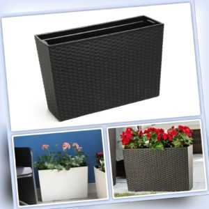 Blumenkasten Blumenkübel Rattan Optik Blumentopf Pflanzgefäß 3 FARBEN