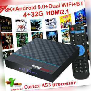 8K T95 MAX Plus Smart-TV-Box Android 9.0 S905X3 2,4G + 5G WiFi UHD 4GB+32GB Q5J3