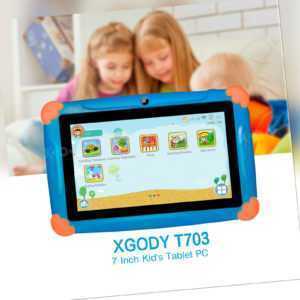 Xgody Neu 7 Zoll Android 8.1 Kinder Tablet PC Quad-Core 2*Kamera WLAN Bluetooth