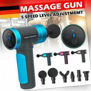 4/6 Köpfe Profi Electric Massage Gun Massagepistole LCD Muscle Massagegerät DHL