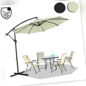 Ø300/350cm Ampelschirm Sonnenschirm Gartenschirm Garten Marktschirm mit Ständer