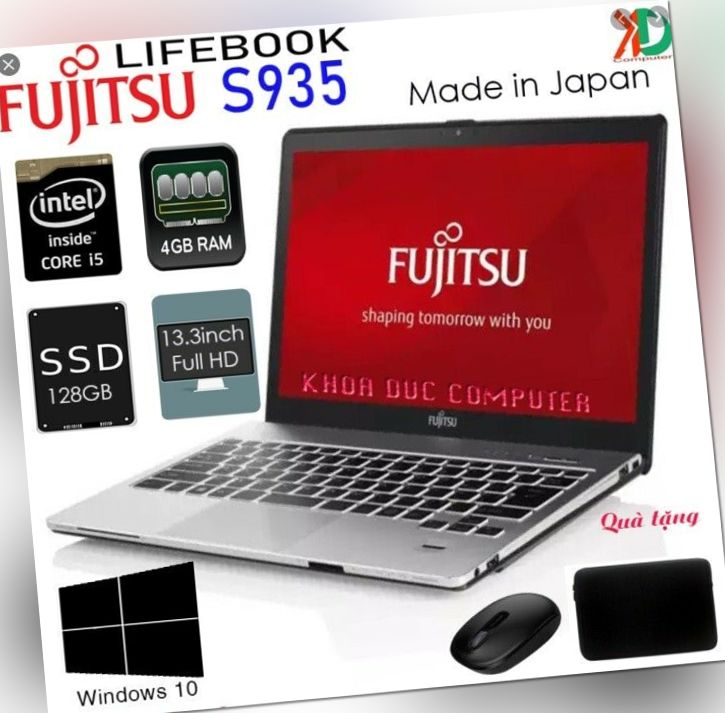 Utrabook Fujitsu mit DVD S935 i5 5200U 8GB 120GB SSD FHD IPS WebCam Win10 HDMI