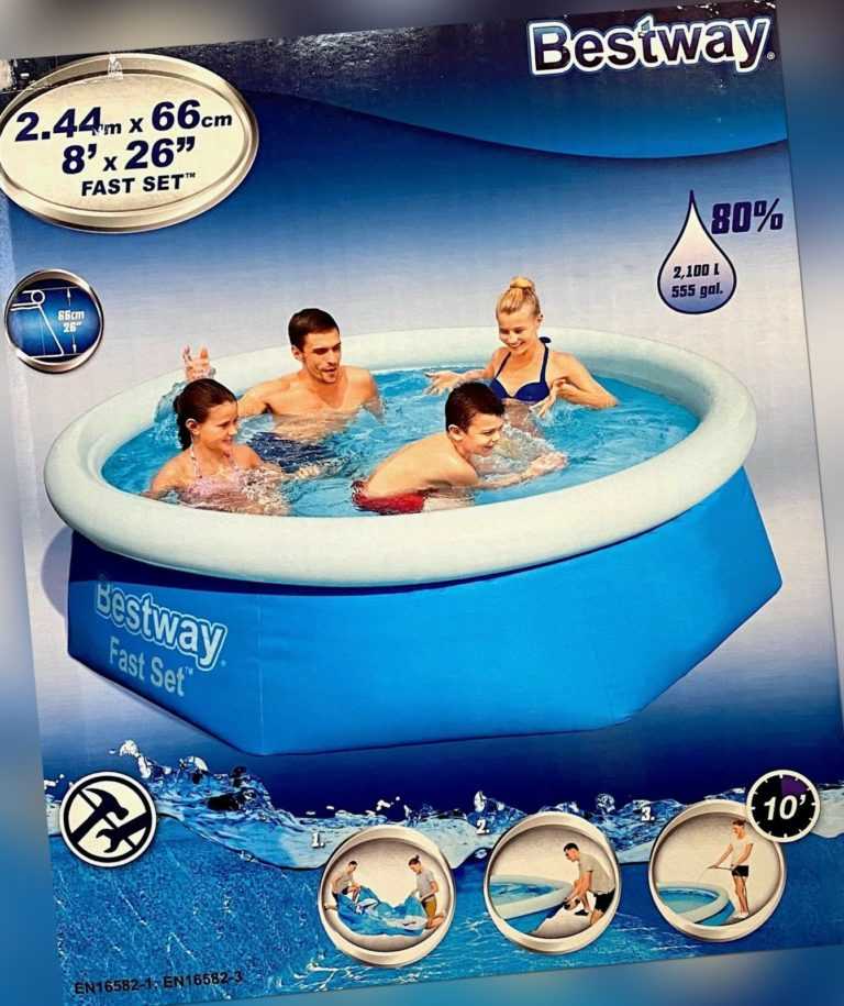 Bestway Swimming POOL 244 x 66 cm Family Kinderpool PLANSCHBECKEN Badespaß