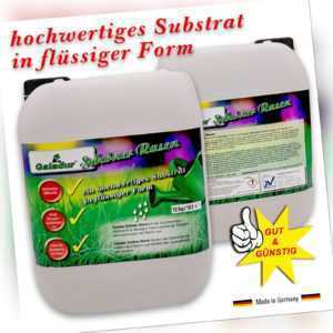 GALADUR® SCHöNER Rasen Substrat in flüssiger Form Dünger + Unkraut EX 12Kg/10L