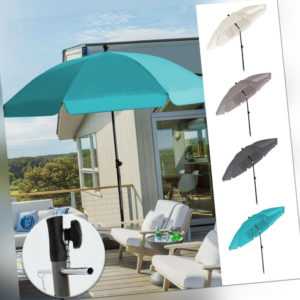 Sonnenschirme Balkonschirm 200cm Rund UV50+ Strandschirm Gartenschirm Eindrehen