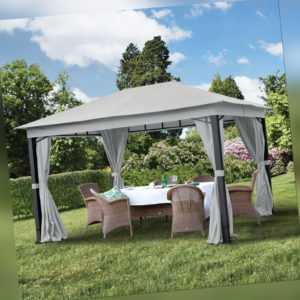 Gartenpavillon 3x4m Alu Pavillion Gartenzelt Partyzelt Pavillon 4 Seitenteile