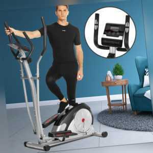 Crosstrainer Ellipsentrainer Ergometer Heimtrainer Home Gym Cardio Training Grau