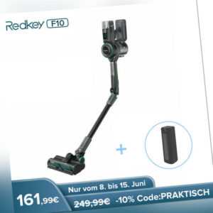 Redkey F10 Zusammenklappbar Akku Handstaubsauger 23000Pa Smart Staub-sensor EU