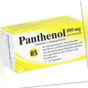 PANTHENOL 100 mg Jenapharm Tabletten 20 St PZN 4020790
