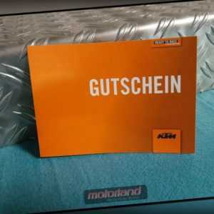 KTM Gutschein Geburtstag Wertschein Motorland Mannheim Geschenkgutschein