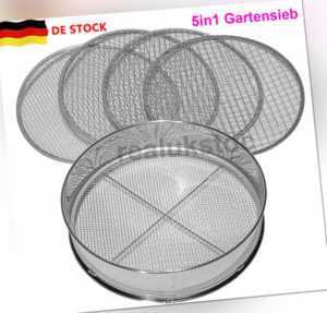 neu Siebmeister 5000,5in1 Gartensieb,5 austauschbare Siebeinsätze Ø3,5,8,10,12mm