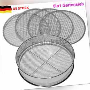 neu Siebmeister 5000,5in1 Gartensieb,5 austauschbare Siebeinsätze Ø3,5,8,10,12mm