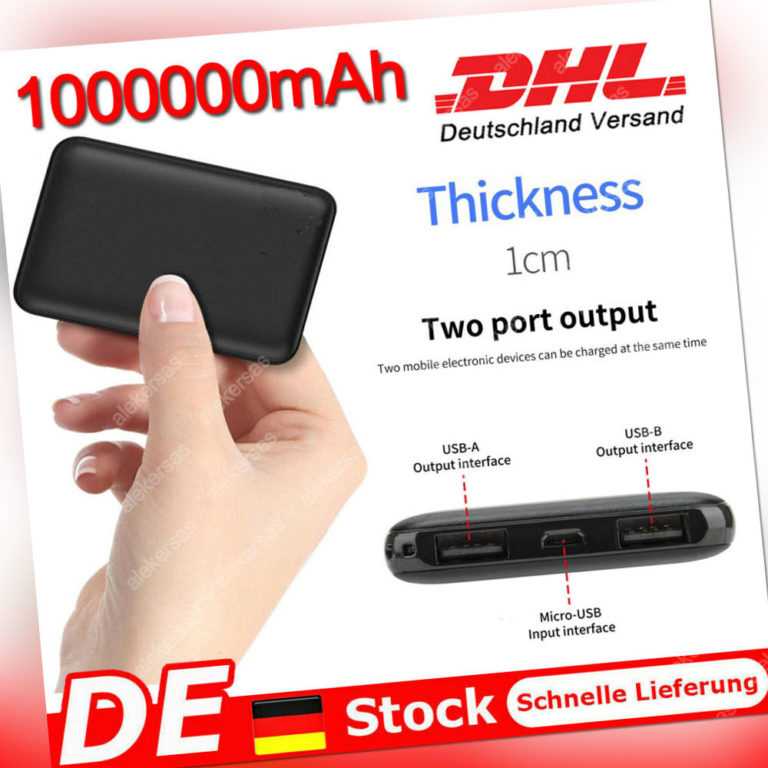 Powerbank 1000000mAh 2USB Digital Charger Tragbare Batterie Power Bank Für Handy