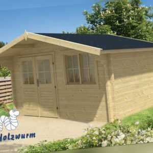 58 mm Gartenhaus 400x300 cm Blockhaus Gerätehaus Holzhaus Holz Schuppen