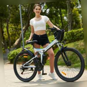 Klapprad Pedelec 26 Zoll Elektrofahrrad Faltbar E-Bike Faltrad Fahrrad 36V AKKU