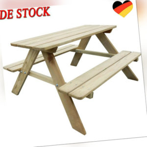 vidaXL Holz Imprägniert Kinder Picknicktisch Bank Sitzgruppe Gartengarnitur DE