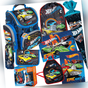 HOT WHEELS Autos Cars Schulranzen  Tornister Set Federtasche Schultüte 9 Tlg.