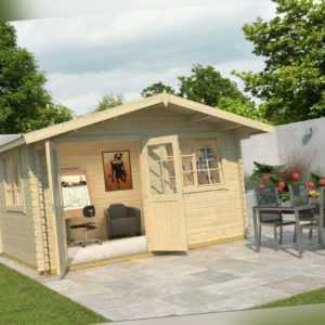 Gartenhaus NORDERNEY 2  410x320 cm 40mm Blockbohlen, inkl. Fußboden LASITA MAJA