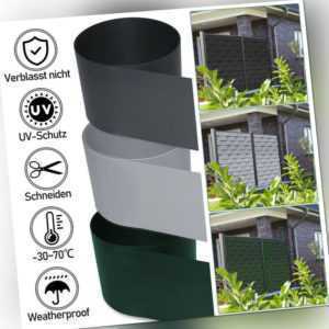 PVC Sichtschutzstreifen 25m-100mx19cm Rolle Sichtschutzmatte Sonnenschutz Hart