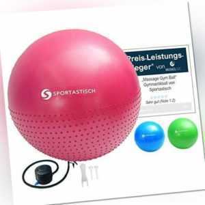 Anti-Burst Gymnastikball „Massage Gym Ball“ inkl Pumpe, Dick Robuster 250kg Bel