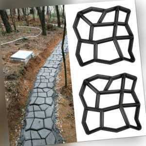 Pflasterform Gießformen Form Unregelmäßig 2x DIY Betonpflaster Schablone Gehweg