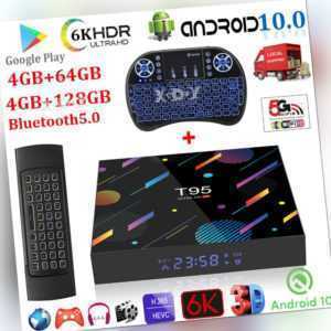 T95 Android 10.0 128G 64G 32G 6K Smart TV BOX 5G WIFI Netzwerk Media Player DHL