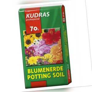 Kudras Blumenerde 70L Universalerde Zimmerpflanzen Balkonpflanzen Kübelpflanzen