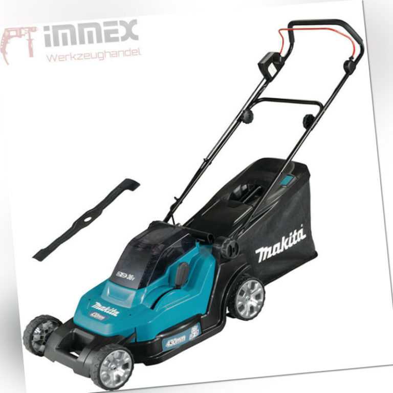 Makita Akku-Rasenmäher 2x18V DLM432Z 43cm Mulchmäher 50L