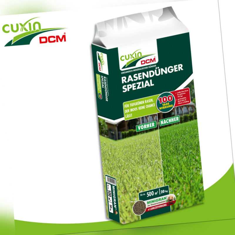 Cuxin DCM 20kg Rasendünger Spezial grün Eisen Wachstum Spielrasen Magnesium