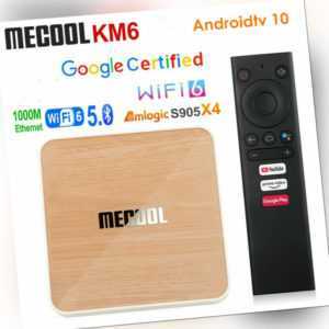 MECOOL KM6 DELUXE Android 10.0 TV-Box 4+64GB 4K BT5.0 Amlogic S905X4 2T2R WiFi