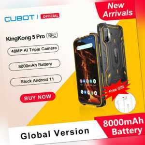 Cubot KingKong 5 Pro 4G Handy 8000mAh NFC 64GB Waterproof Android 11 Smartphone