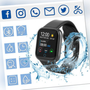 Smartwatch Für Huawei Fitness Uhr Monitor Curved IP67 IOS/Android Bluetooth