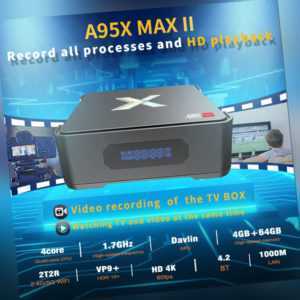 A95X MAX II TV Box Android 9.0 4+64GB 8K 1000M LAN 2.5'' HDD/SSD 5G WiFi DE M2U8