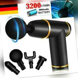 Electric Muscle Masage Gun Elektrisches Massagepistole Gun mit 4 Masageköpfe DHL