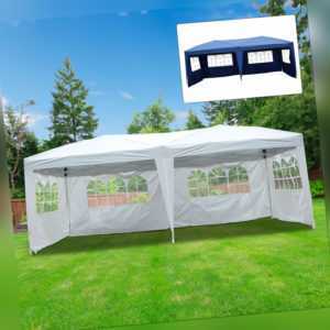 Outsunny Faltpavillon Pavillon Faltzelt Partyzelt Gartenzelt 3x 6m mit Fenster