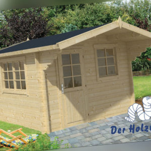 Gartenhaus Riho ISO Blockhaus 320x320 cm Holzhaus 40mm Schuppen Gerätehaus Holz