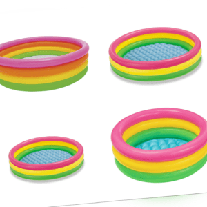Intex Baby Pool Kinder Planschbecken Badespaß aufblasbarer Boden Schwimmbecken