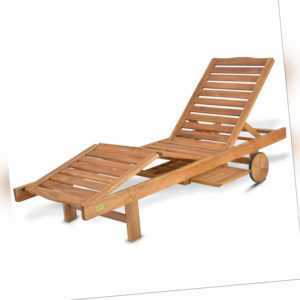 Hecht Resort A Sonnenliege Lounger Gartenliege Holzliege Liege Holz Seitentisch