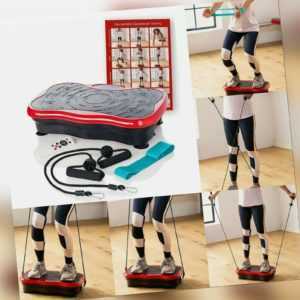 Vibrationsgerät Ultra Slim Heimtrainer Fitness Ganzkörper Vibrationsplatte + FB