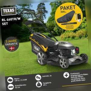 TEXAS Benzin Rasenmäher Motormäher 46cm Radantrieb 139cm³ RL 460TR/W 4in1