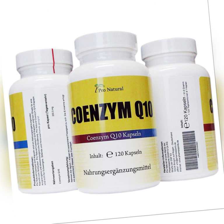 Coenzym Q10 (200mg/Kapsel) 360 vegetarische Kapseln (Cellulose) Co Enzym Q 10