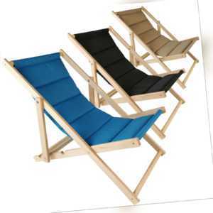 Liegestuhl gepolstert klappbar Sonnenliege Gartenliege Strandliege Strandstuhl