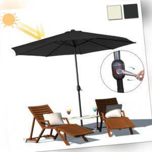 Sonnenschirm Ø350cm Ampelschirm Marktschirm Gartenschirm Stabil Schirm UV-Schutz